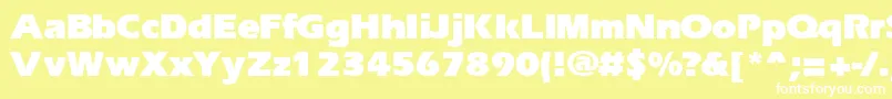 ErgoeblackRegular Font – White Fonts on Yellow Background