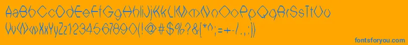Шрифт Witchesbrew – синие шрифты на оранжевом фоне