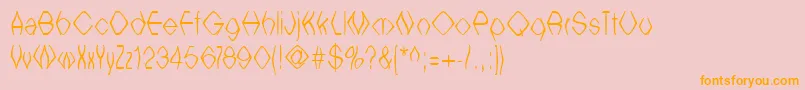 Шрифт Witchesbrew – оранжевые шрифты на розовом фоне