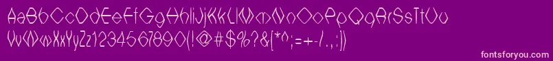 Witchesbrew-fontti – vaaleanpunaiset fontit violetilla taustalla