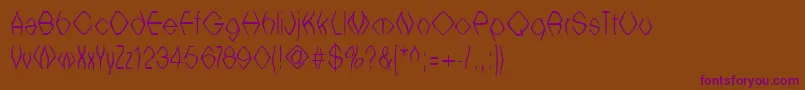 Witchesbrew-fontti – violetit fontit ruskealla taustalla