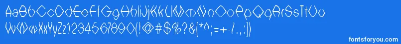 Witchesbrew-fontti – valkoiset fontit sinisellä taustalla