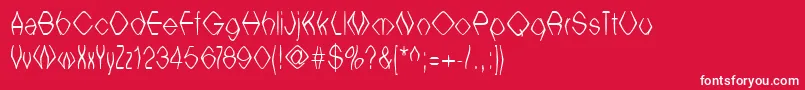 Witchesbrew-fontti – valkoiset fontit punaisella taustalla