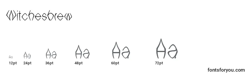 Witchesbrew Font Sizes