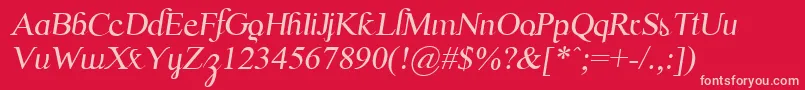 Scryptii Font – Pink Fonts on Red Background