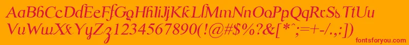Scryptii Font – Red Fonts on Orange Background