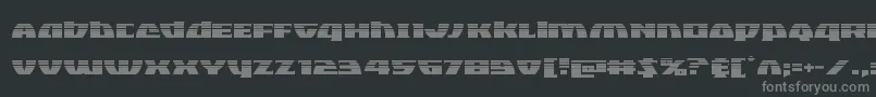 Blackbishophalf-fontti – harmaat kirjasimet mustalla taustalla