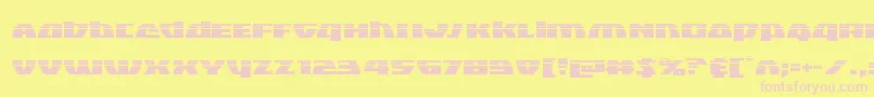 Blackbishophalf Font – Pink Fonts on Yellow Background