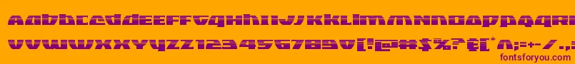 Blackbishophalf Font – Purple Fonts on Orange Background