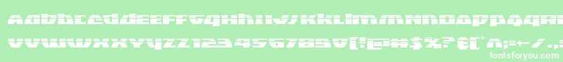 Blackbishophalf-Schriftart – Weiße Schriften auf grünem Hintergrund