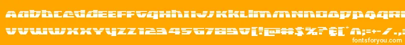 Blackbishophalf Font – White Fonts on Orange Background