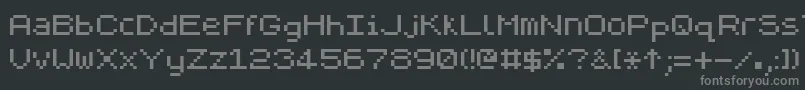 Fonte Zxpix – fontes cinzas em um fundo preto