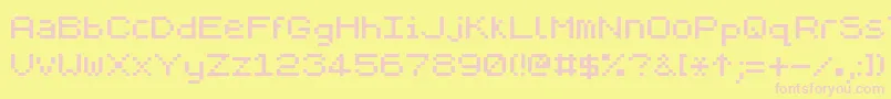 Zxpix Font – Pink Fonts on Yellow Background