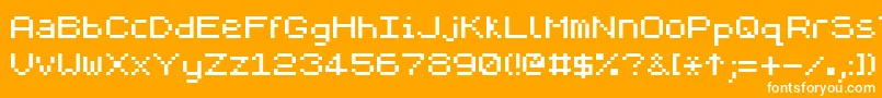 Zxpix Font – White Fonts on Orange Background