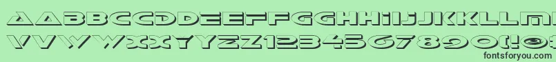 GalantShadow Font – Black Fonts on Green Background