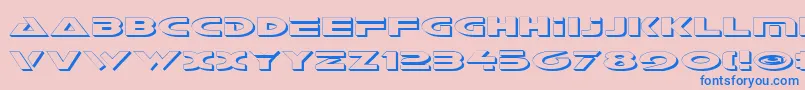 GalantShadow Font – Blue Fonts on Pink Background