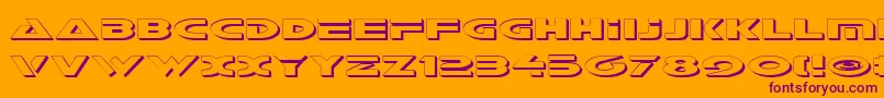 Шрифт GalantShadow – фиолетовые шрифты на оранжевом фоне
