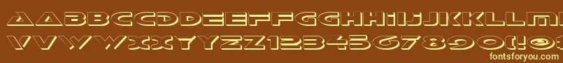 GalantShadow-fontti – keltaiset fontit ruskealla taustalla