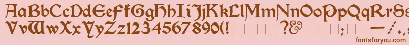 KelmscottMedium Font – Brown Fonts on Pink Background