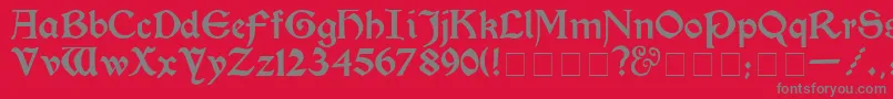 Czcionka KelmscottMedium – szare czcionki na czerwonym tle