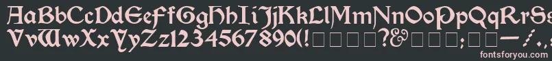 KelmscottMedium Font – Pink Fonts on Black Background