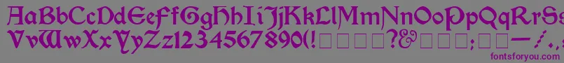 KelmscottMedium Font – Purple Fonts on Gray Background