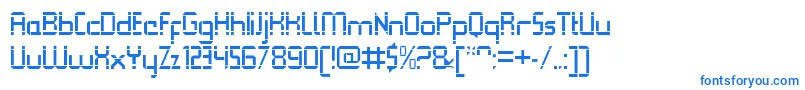 QueuebrickOpenregular-fontti – siniset fontit valkoisella taustalla