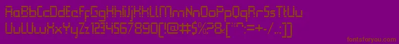 QueuebrickOpenregular Font – Brown Fonts on Purple Background