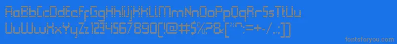 QueuebrickOpenregular Font – Gray Fonts on Blue Background