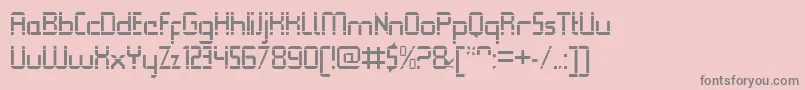 QueuebrickOpenregular Font – Gray Fonts on Pink Background
