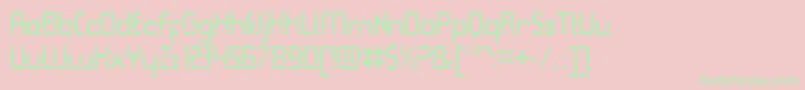 QueuebrickOpenregular Font – Green Fonts on Pink Background