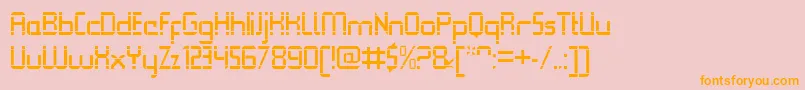 QueuebrickOpenregular Font – Orange Fonts on Pink Background