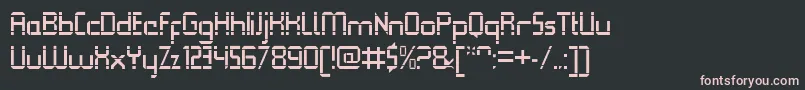 QueuebrickOpenregular Font – Pink Fonts on Black Background