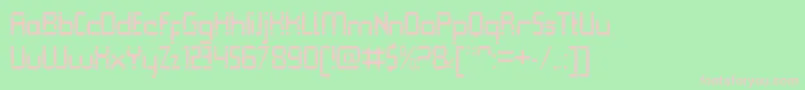 QueuebrickOpenregular Font – Pink Fonts on Green Background