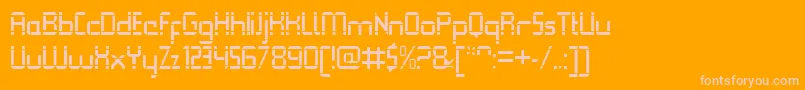 QueuebrickOpenregular Font – Pink Fonts on Orange Background
