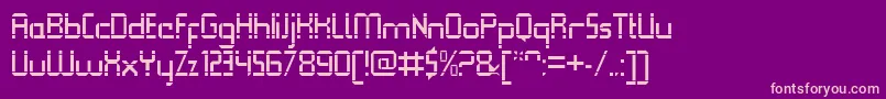 QueuebrickOpenregular Font – Pink Fonts on Purple Background