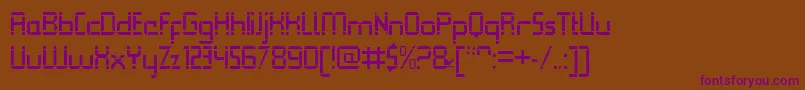 QueuebrickOpenregular Font – Purple Fonts on Brown Background