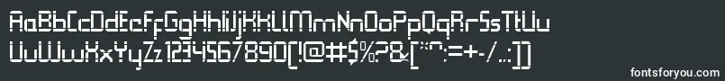 QueuebrickOpenregular Font – White Fonts on Black Background