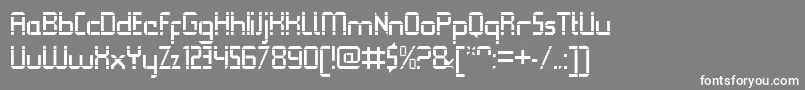 QueuebrickOpenregular Font – White Fonts on Gray Background