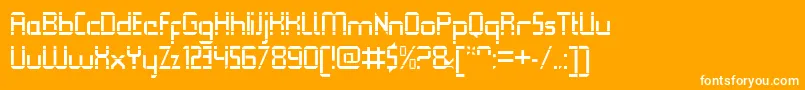 QueuebrickOpenregular Font – White Fonts on Orange Background