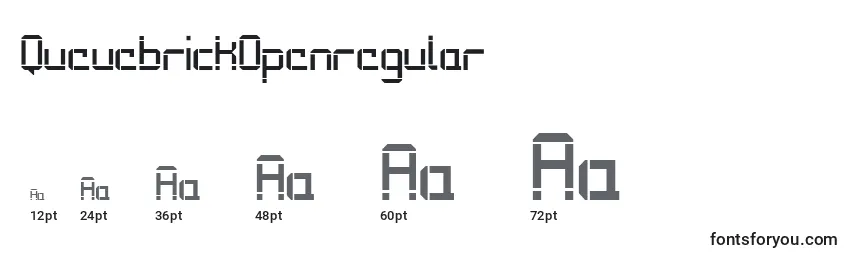 Размеры шрифта QueuebrickOpenregular