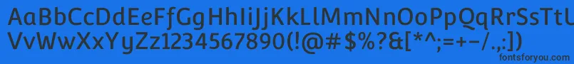ConvergenceRegular Font – Black Fonts on Blue Background