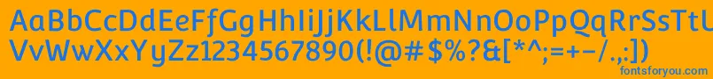 ConvergenceRegular Font – Blue Fonts on Orange Background