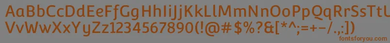 Шрифт ConvergenceRegular – коричневые шрифты на сером фоне