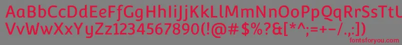 ConvergenceRegular Font – Red Fonts on Gray Background