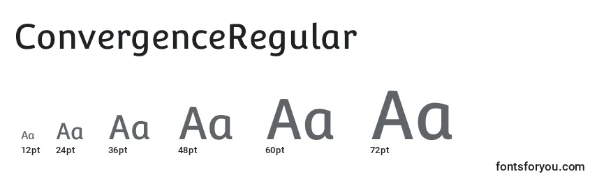 Размеры шрифта ConvergenceRegular