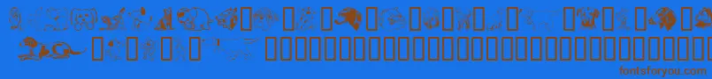 Weitere Informationen zur Doggart-Schriftart Doggart-Schriftart – Braune Schriften auf blauem Hintergrund