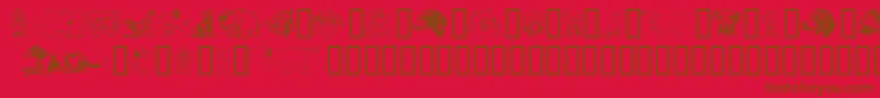 Doggart Font – Brown Fonts on Red Background
