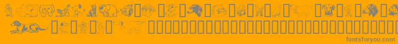 Doggart Font – Gray Fonts on Orange Background