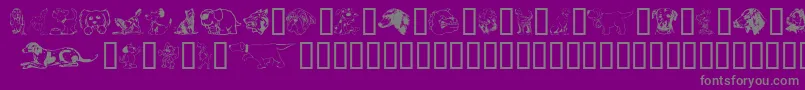 fuente Doggart – Fuentes Grises Sobre Fondo Morado
